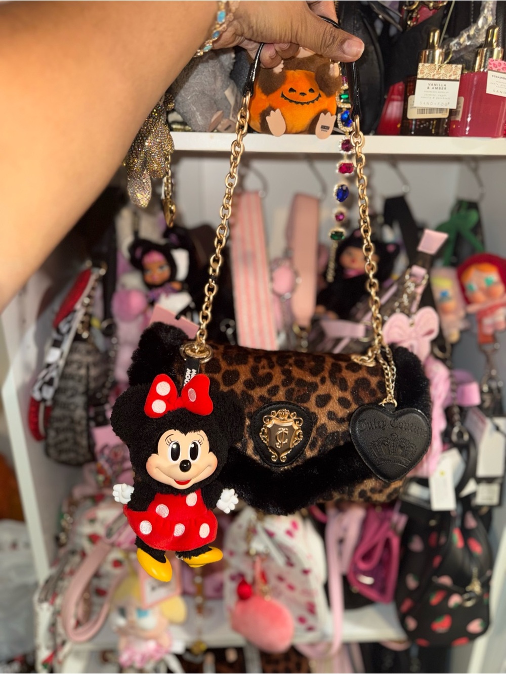 Juicy Couture Glamour Gang Flap Crossbody Bag in Natural Leopard